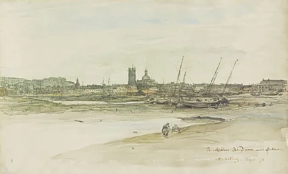 Vue du port de Dieppe